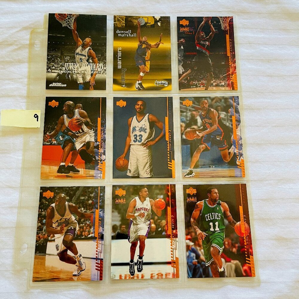 LOT OF 9 Basketball Sports Trading Cards. Mint Condition. UPPERDECK BRAND